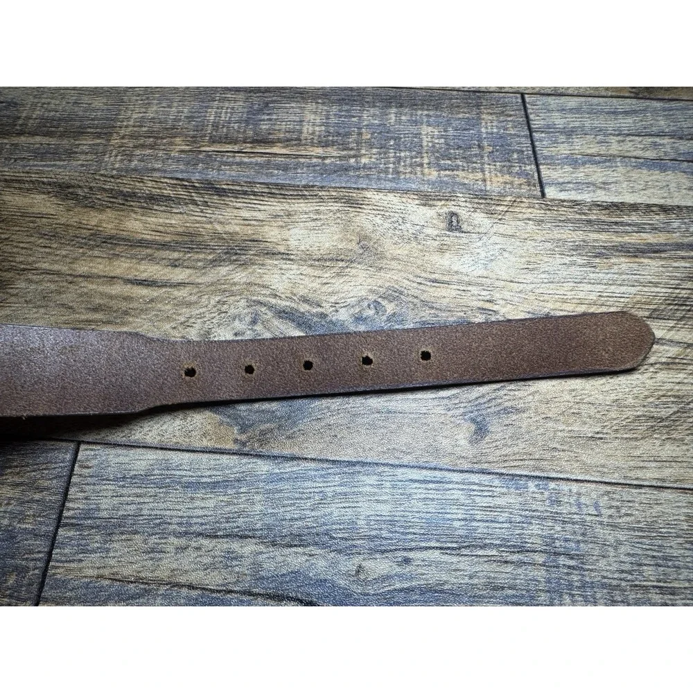 Footjoy Womens Golf Belt Sz M Brown Leather‎ Silver Concho Bag Tee Ball Dangles